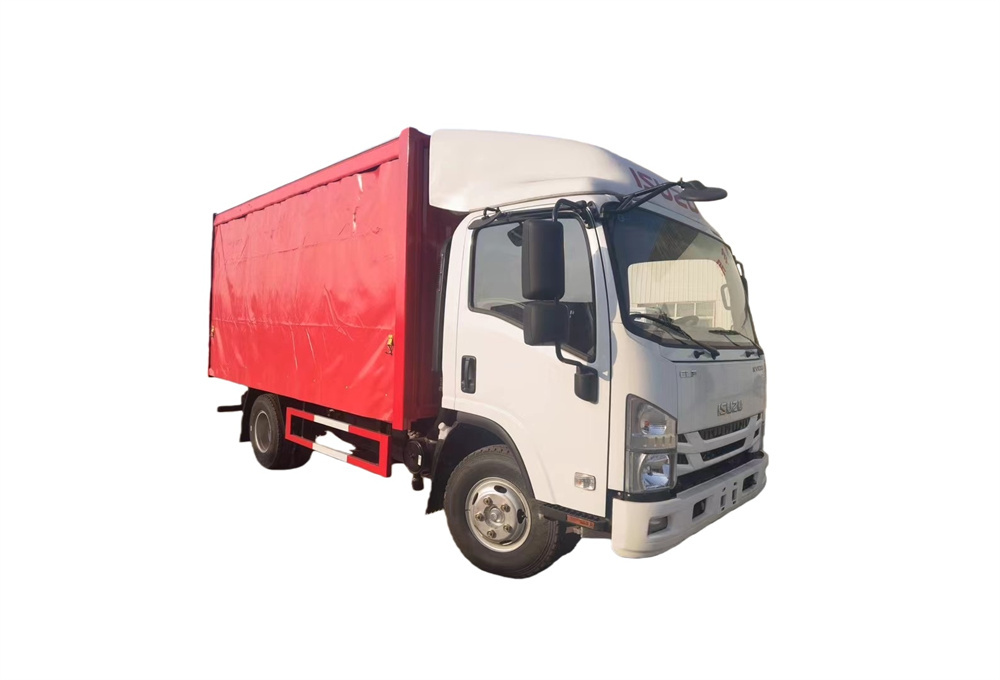  ISUZU KV100 NPR SIDE CURTAIN CARGO TRUCK