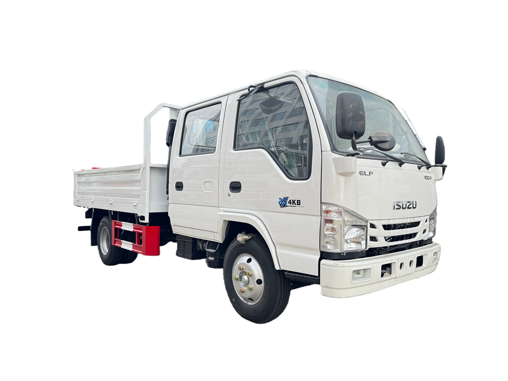 ISUZU NKR 100P DOUBLE CABIN FLATBED CARGO TRUCK 4KB ENGINE