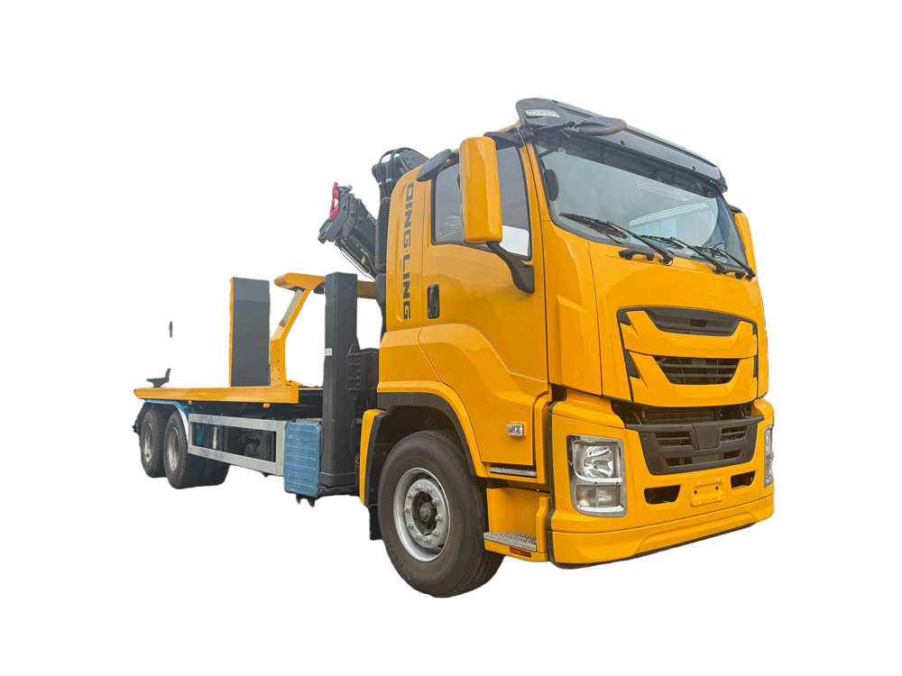 五十铃巨咖后双桥带前举升黄色